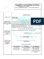 Convite para 1o Congresso de Varões das Assembléias de Deus