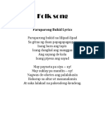 Folk Song: Paruparong Bukid Lyrics