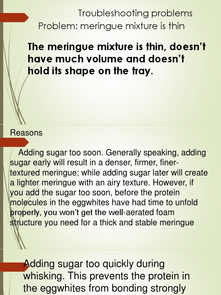 Common Meringue Problems Troubleshooting Tips for Thin