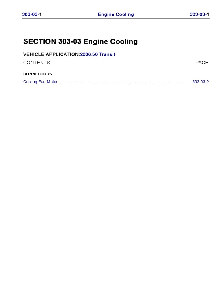SECTION 303-03 Engine Cooling | PDF
