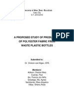 A Proposed Study of Production of Polyester Fabric From Waste Plastic Bottles