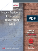 Heavy Equipment Operator (Excavator) : National Occupational Analysis