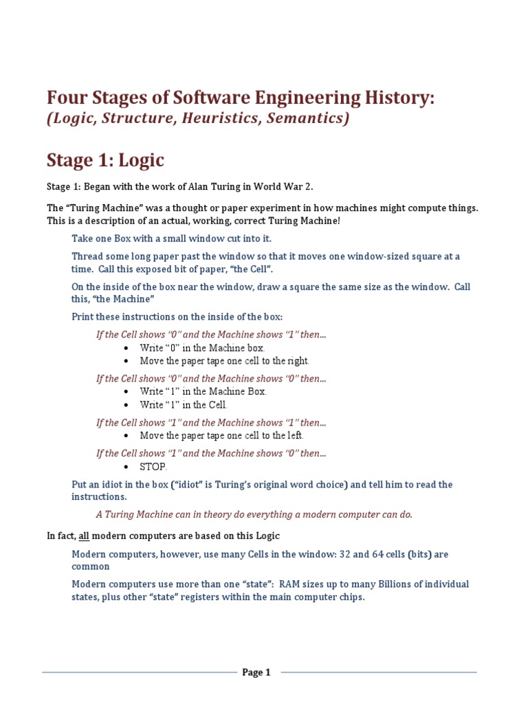 Four Stages of Software Engineering | PDF | Object (Computer Science ...