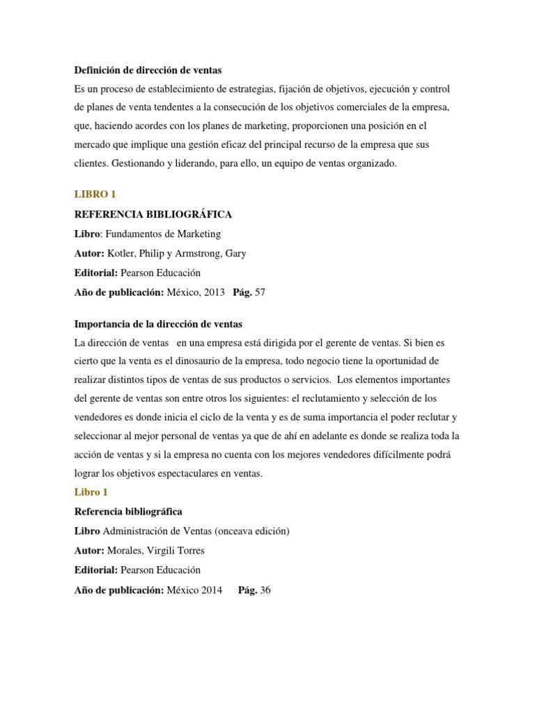 Importancia y Principios de Ventas | PDF | Marketing | Liderazgo