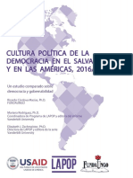 Cultura política de la democracia en El Salvador y en las Américas, 2016/17
