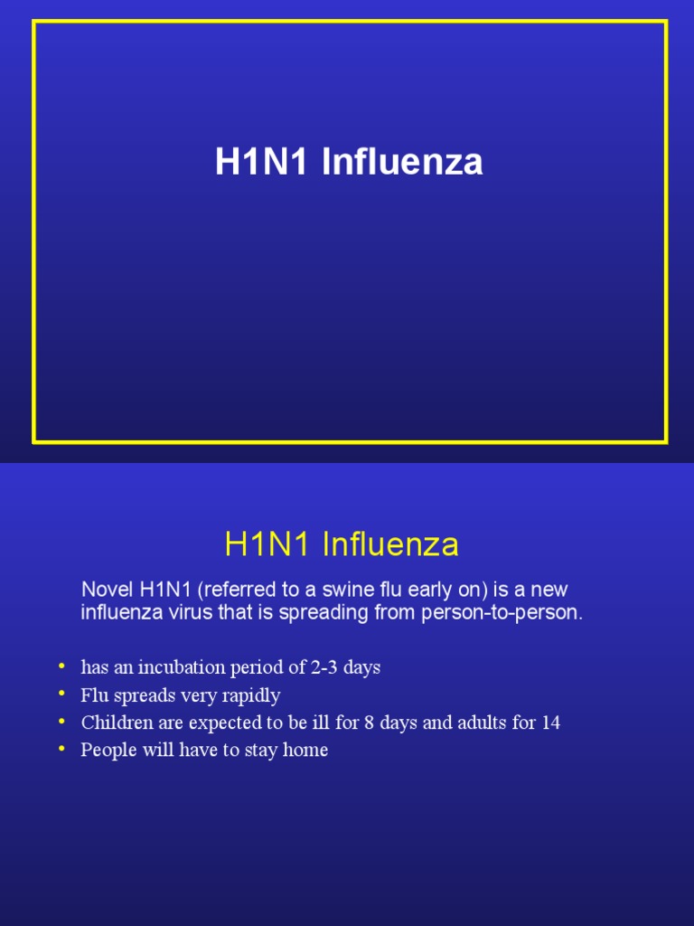 Understanding H1N1 Influenza Symptoms & Treatment | PDF | Influenza ...