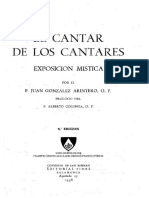 El Cantar de Los Cantares, Exposicion Mistica. Fray Juan G. Arintero OP PDF