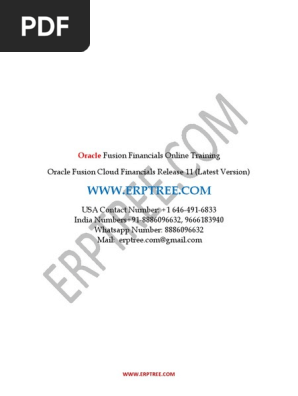 ERPTREE.com Oracle Fusion Financials R11 & R12 Training