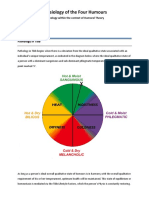 Physiology of the Four Humours and Pathology in Tibb Theory