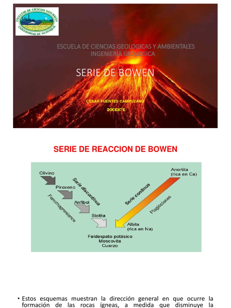 Clase 5. Serie de Bowen PDF Minerales Magma