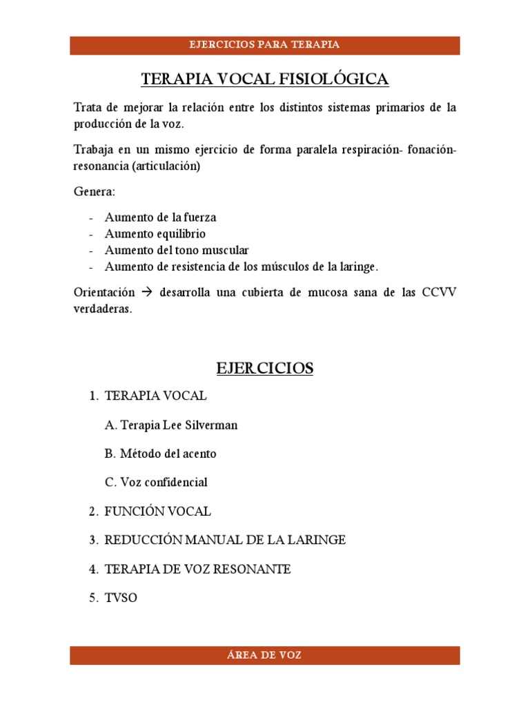 3.terapias Voz | PDF | Vocal | Laringe