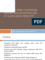 PID Motor Speed Controller Dengan DAQ Advantech USB 4716 Dan ADAM 5000L/TCP