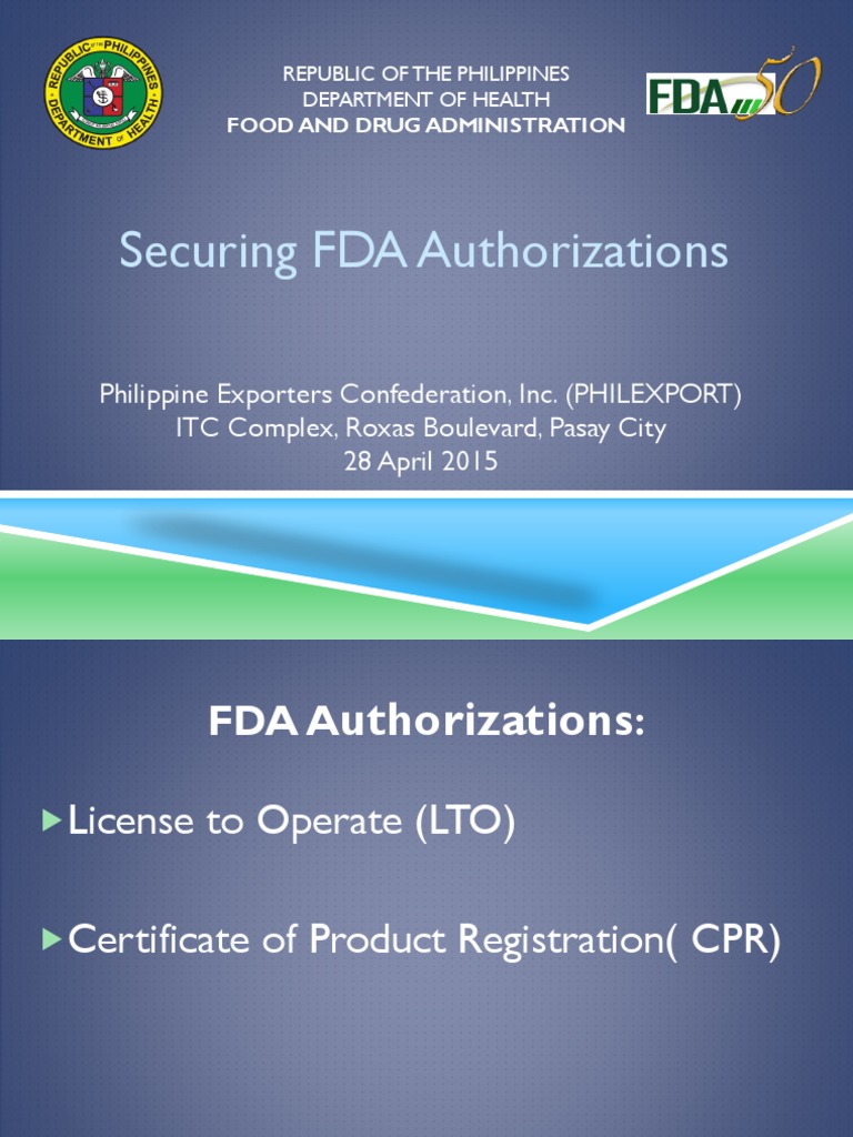 FDA Seminar Presentation PDF | PDF | Food And Drug Administration ...