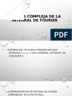FORMA COMPLEJA de La Integral de Fourier