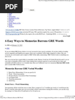 Download 6 Easy Ways to Memorize Barrons GRE Words by faysal204 SN38547270 doc pdf
