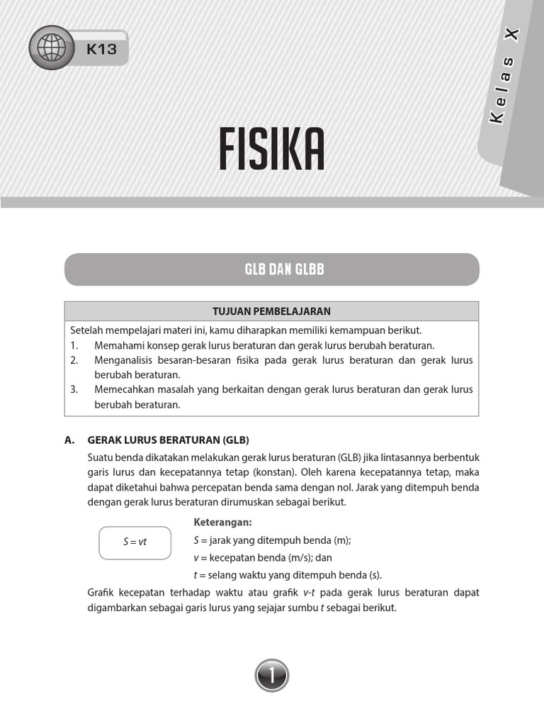 Glb Glbb Fisika Kelas 10 Pdf
