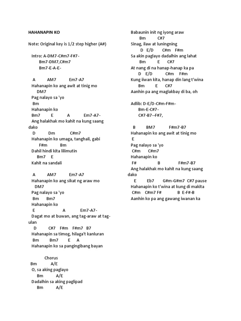 Hahanapin Ko Pdf