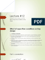 Lecture #12: Distillation Column Design-Continue
