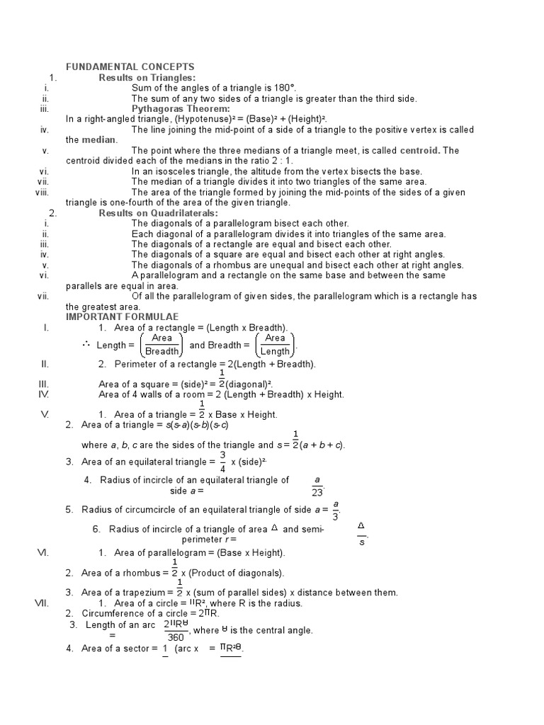 Area, Surface Area, Volume | PDF | Triangle | Area