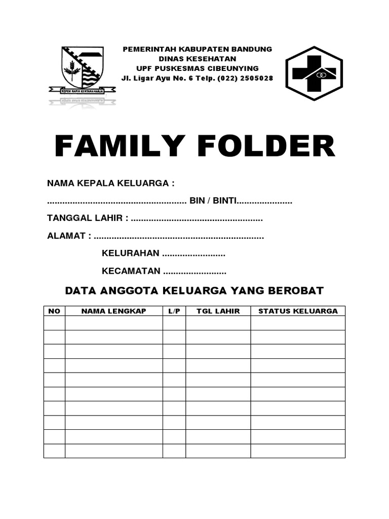 Format Family Folder Kesehatan | PDF