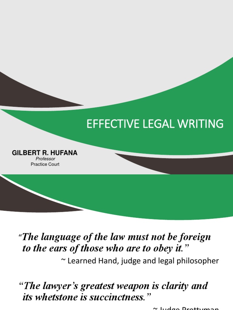 Principles of Effective Legal Writing | PDF | Credit Card | Subject ...