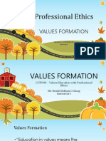 Professional Ethics: Values Formation
