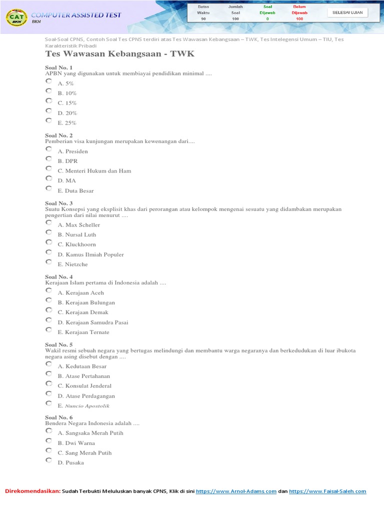 Soal Tes Intelegensi Umum Doc