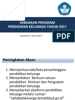 Kebijakan Program Pendidikan Keluarga Tahun 2017