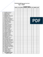 Attendance Sheet