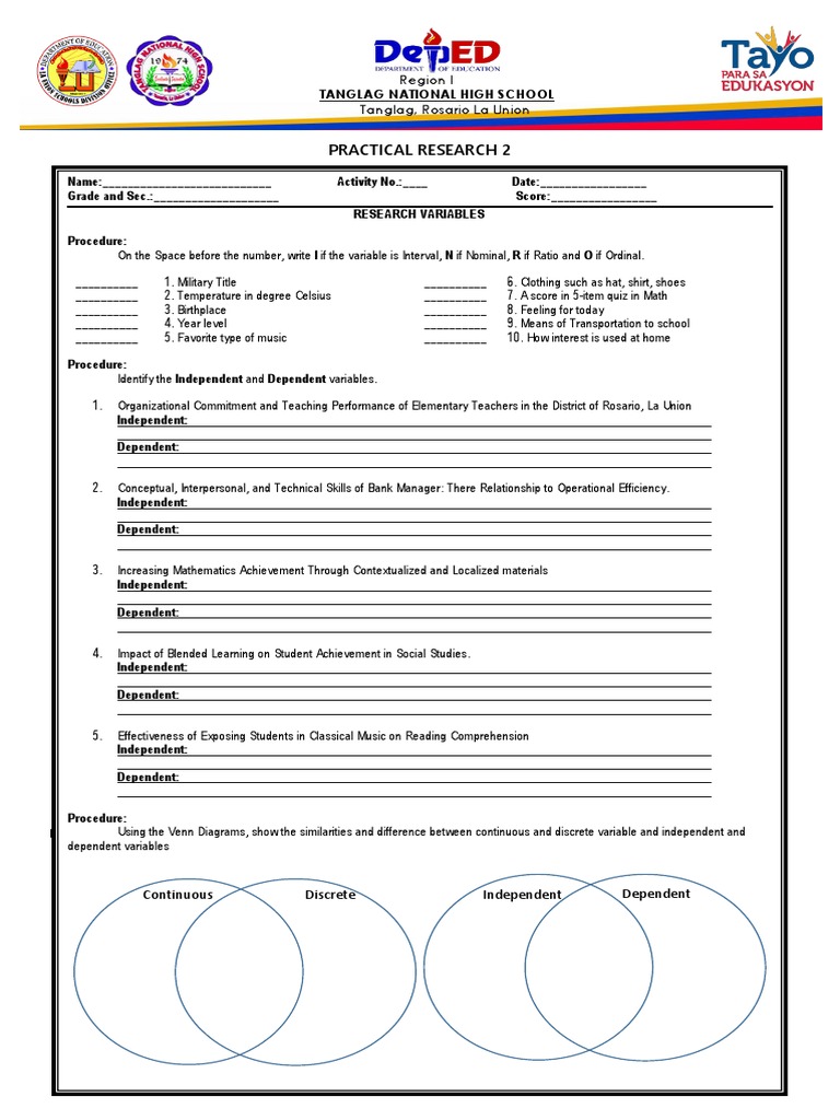 lesson plan in practical research 2