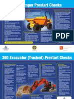 Site Dumper 360 Excavator Pre-Start Checks