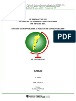 IV Encontro de Práticas de Ensino de Geografia Da Região Sul - ENPEG-SUL