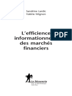 Valérie Mignon, Sandrine Lardic - L'efficience Informationnelle Des Marchés Financiers (2006, Editions La Découverte) PDF