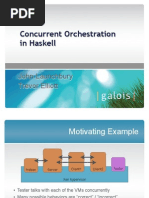Concurrent Orchestration in Haskell