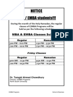 MBA EMBARamadan Schedule 182