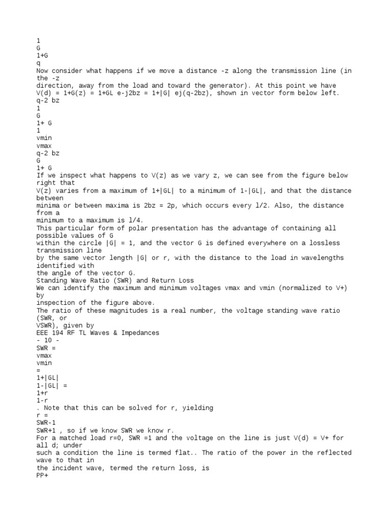 Transmission Line Concepts Download Free Pdf Transmission Line
