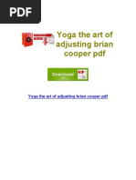 Yoga The Art of Adjusting Brian Cooper PDF