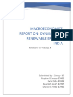 Macroeconomics Report On-Dynamics of Renewable Erngy in India