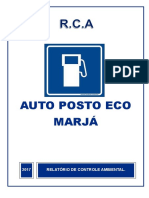 Relatório de controle ambiental de posto de combustível