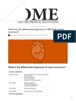 What Are The Differential Diagnosis of Differently Timed Murmurs