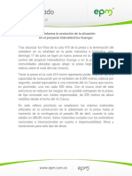 EPM Informa La Evolución de La Situación en El Proyecto Hidroeléctrico Ituango