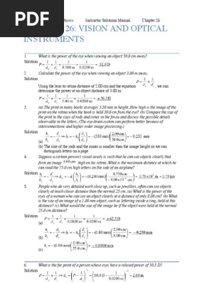 Physics Chapter 26 Answers