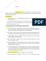 Materials & loading details for hospital building