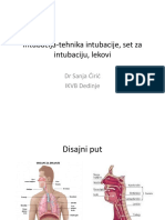Intubacija Tehnika Intubacije Set Za Intubaciju Lekovi PDF