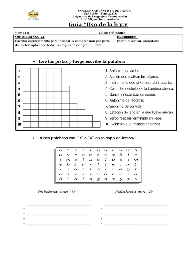 Guia Uso de La V y B | PDF