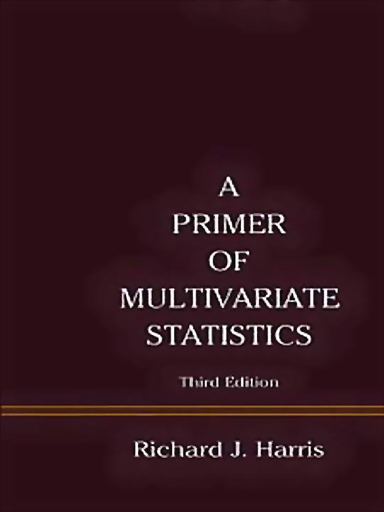 A Primer of Multivariate Statistics PDF | PDF