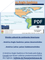 América Anglo-Saxônica - Colônias de povoamento