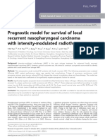 Prognostic Model For Survival of Local Recurrent Nasopharyngeal Carcinoma With Intensity-Modulated Radiotherapy