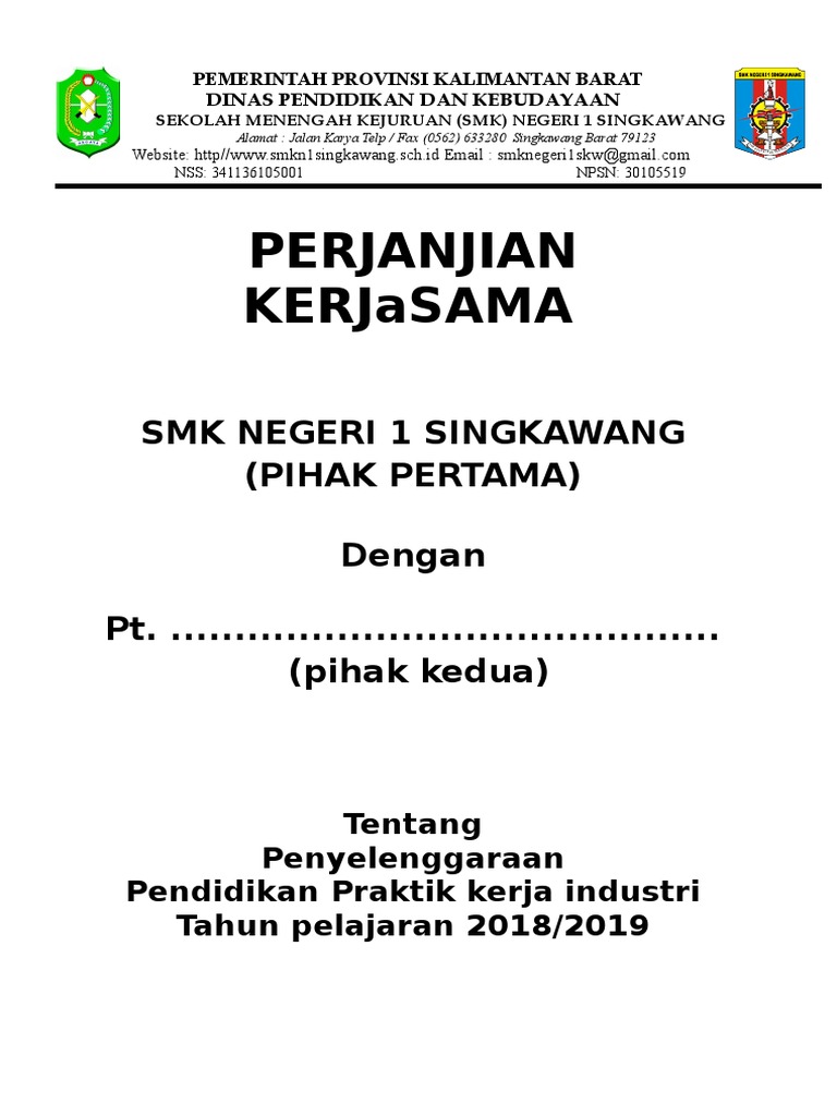 Cover Perjanjian | PDF
