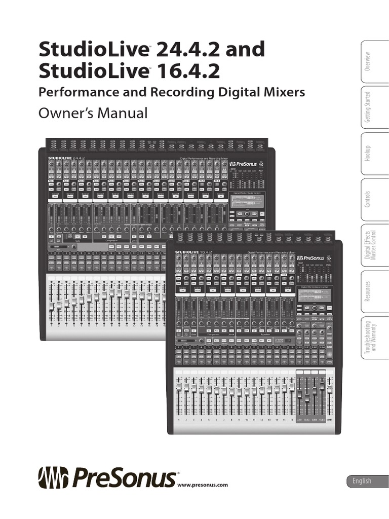 Studiolive 24.4.2 and Studiolive 16.4.2: Owner'S Manual | PDF ...